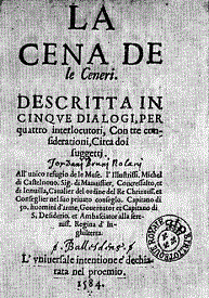 Copertina della Cena delle ceneri