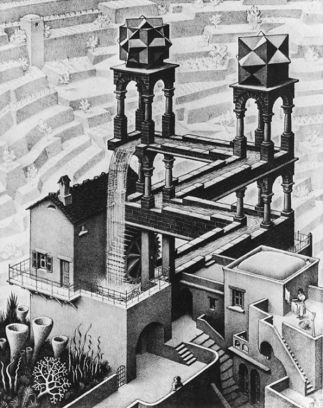 Escher, Waterfall